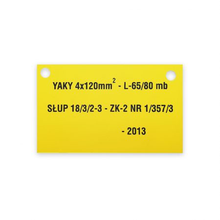 Oznacznik kablowy - tabliczka grawerowana