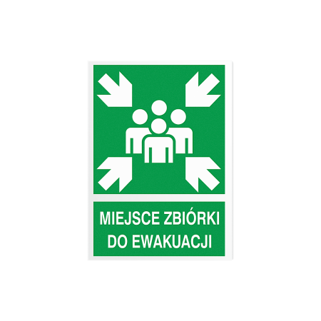 Miejsce zbiórki do ewakuacji - tabliczka PCV