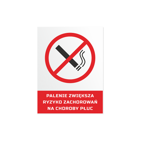 Zakaz palenia - tabliczka PCV