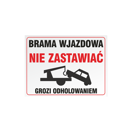 Brama wjazdowa - laweta PCV