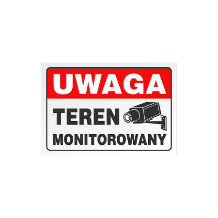Teren monitorowany - tablica PCV