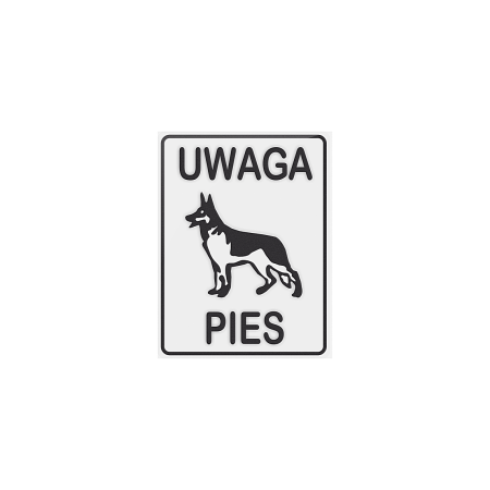 Tabliczka - Uwaga pies (Owczarek)
