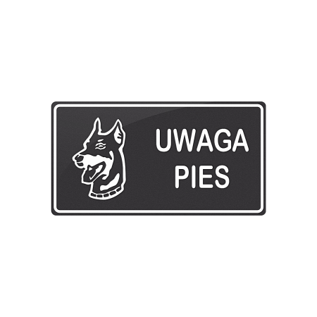 Tablica - Uwaga pies (Doberman)