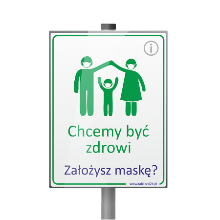 Tabliczka - Załóż maskę