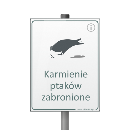 Tabliczka - Karmienie ptaków zabronione