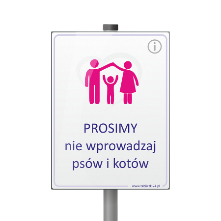 Tabliczka - Nie wprowadzaj psów i kotów