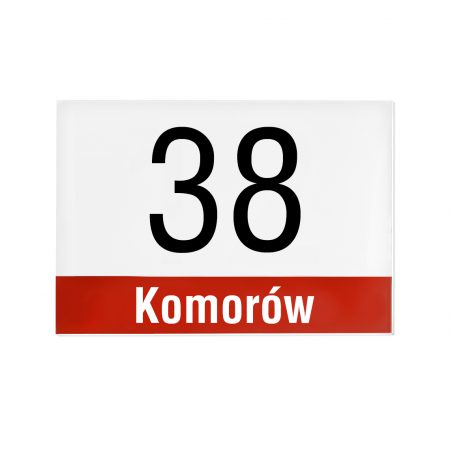 Tabliczka z adresem - wzór MK