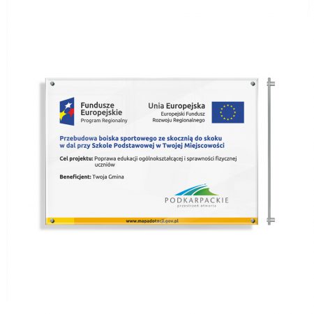 Tablica unina informacyjna / plakat PCV na ścianę