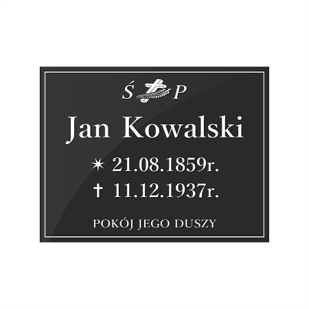 Tablica nagrobna - Szkło akrylowe - Plexi Glass