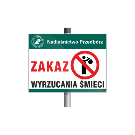 Tablice informacyjne i ostrzegawcze do lasu - montowane do słupka